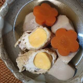 簡単☆里芋と巾着卵の煮物